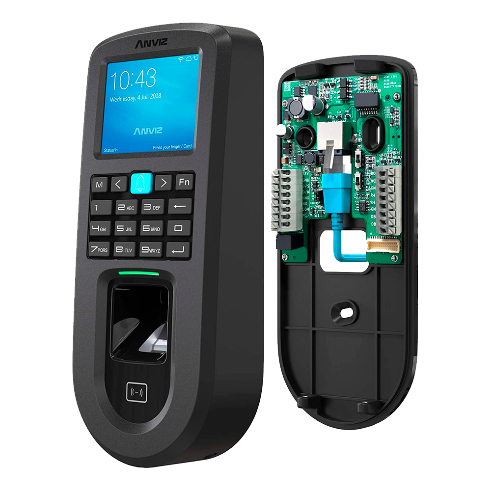 ANVIZ VF30-PRO-MF - Control de acceso y presencia PoE - Huella, tarjeta MF y PIN - 3.000 usuarios | 100.000 registros - TCP/IP, WiFi, USB, RS485 y Wiegand - 2.4" TFT | Controladora integrada - CrossChex Standard / Cloud - imagen 2