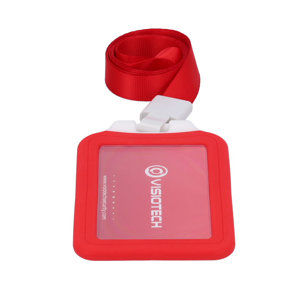 MARCA BLANCA CARD-HOLDER-V-RED - Porta-tarjetas RFID - Disposición vertical - Formato CR80: 54 (An) × 85 (Al) mm - Láminas de plástico protectoras - Fabricado en silicona - Color rojo - imagen 2