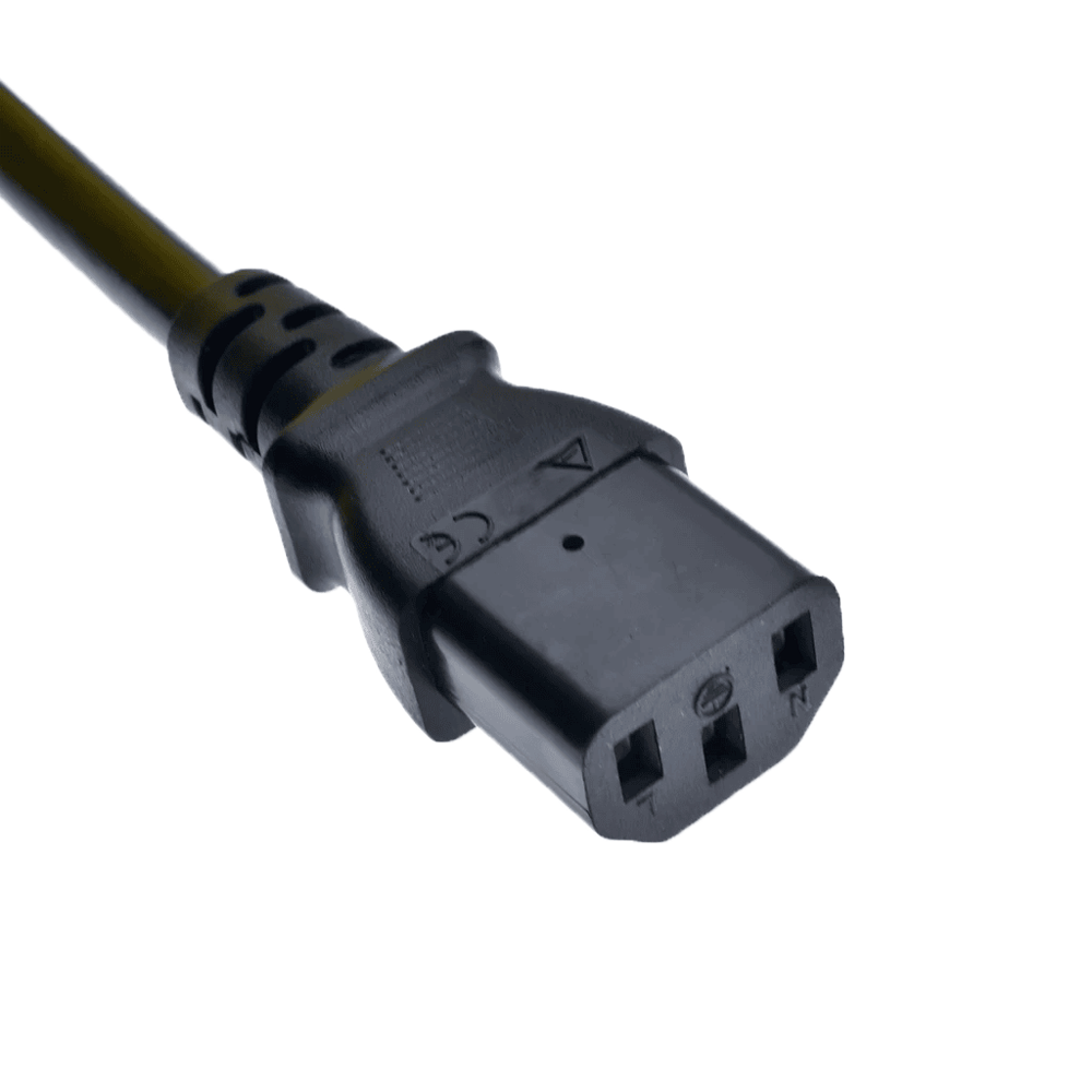MARCA BLANCA AC-C14-C13 - Cable de alimentacion - Para CPU - Conector C13 a C14 - 250VAC / 10A - 200cm de largo - imagen 2