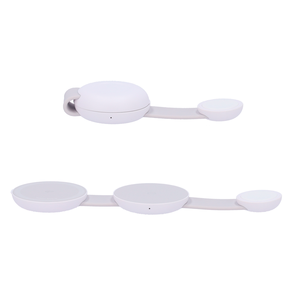 ANKER ANK-FWCHARGER-3-IN-1-W - Cargador inalámbrico 3 en 1 Anker - Tecnología MagGo - Carga rápida: iPhone, Airpods, Apple Watch - Carga 3 dispositivos a la vez - Acepta modo horizontal - Plegable | Color blanco - imagen 2