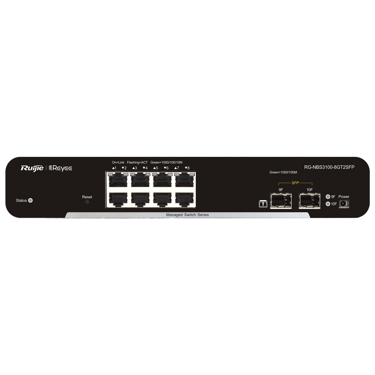 REYEE RG-NBS3100-8GT2SFP - Ruijie Reyee Cloud Managed L2 Switch - 8 Puertos Gigabit Ethernet + 2 Enlaces SFP - Ranuras SFP independientes para fibra óptica - Seguridad avanzada: ACL, Radius y 802.1X - Garantía oficial extendida de 5 años - Gestión en la n - imagen 2
