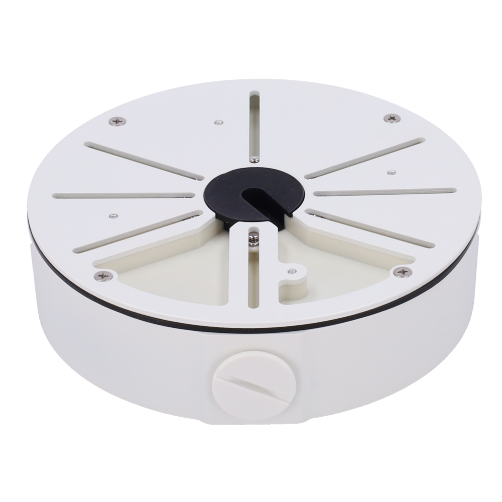 MARCA BLANCA JBOX-148-WHITE - Caja de conexiones - Para cámaras Bullet, Domo y Turret - Para cámaras con la salida de cable descentrada - Instalación en techo o pared - Color blanco | 173 Ø × 45.5 (Fo) mm - imagen 2
