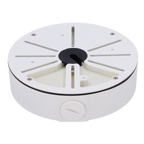 MARCA BLANCA JBOX-148-WHITE - Caja de conexiones - Para cámaras Bullet, Domo y Turret - Para cámaras con la salida de cable descentrada - Instalación en techo o pared - Color blanco | 173 Ø × 45.5 (Fo) mm - imagen 2
