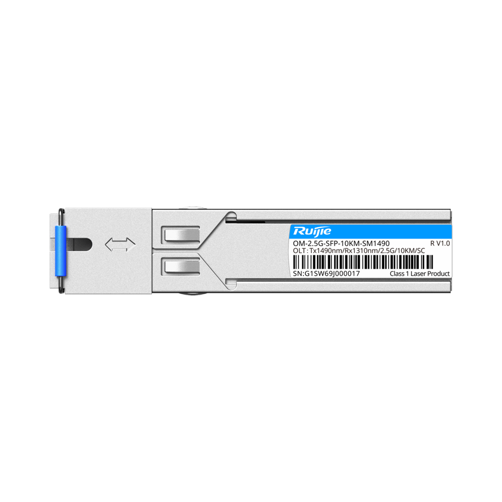 REYEE RG-OM-2.5G-SFP-10KM-SM1490 - Transceptor óptico 2.5G e-Lighten - Diseño monomodo de fibra única para distancias de 10km - Ideal para entornos de campus, hoteles y pymes - Conector SC/UPC para soluciones ópticas pasivas - Bajo consumo de energía infe - imagen 2