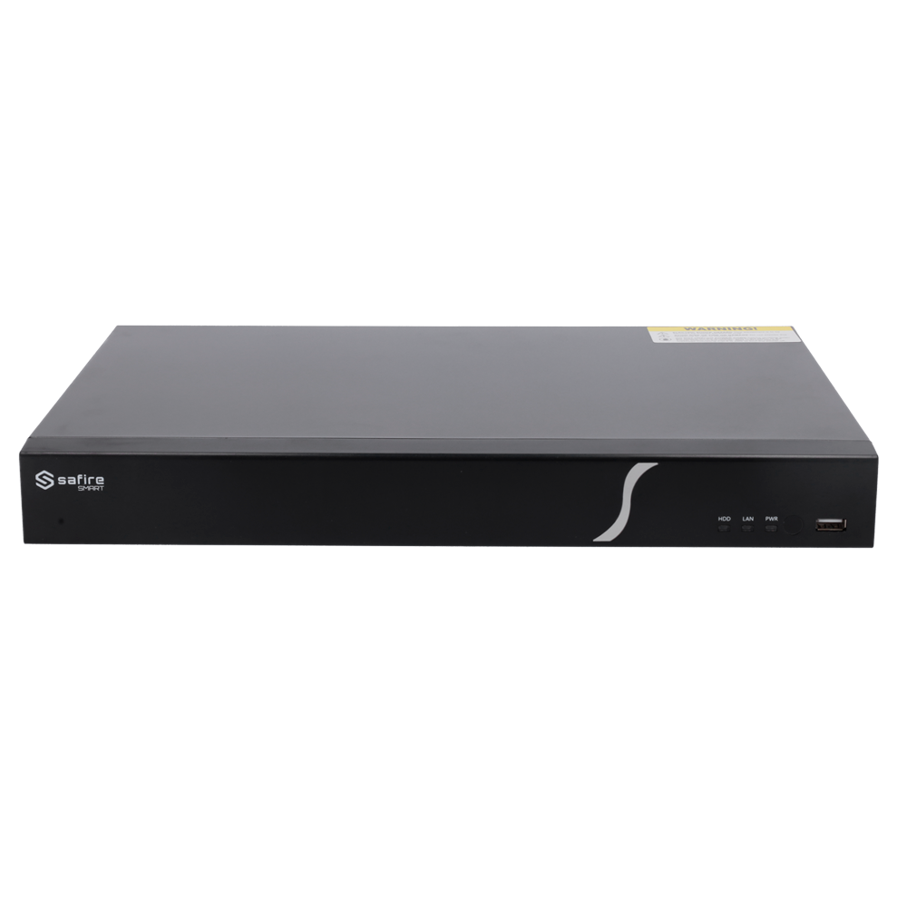 SAFIRE SMART SF-NVR6216-16P-B2 - Safire Smart - Grabador NVR para cámaras IP - 16CH Puertos PoE / Compresión H.265S / 2HDD - Resolución hasta 8Mpx / Ancho de banda 160Mbps - Detección facial, Metadatos de vídeo - Inteligencia artificial hasta en 2CH - imagen 2