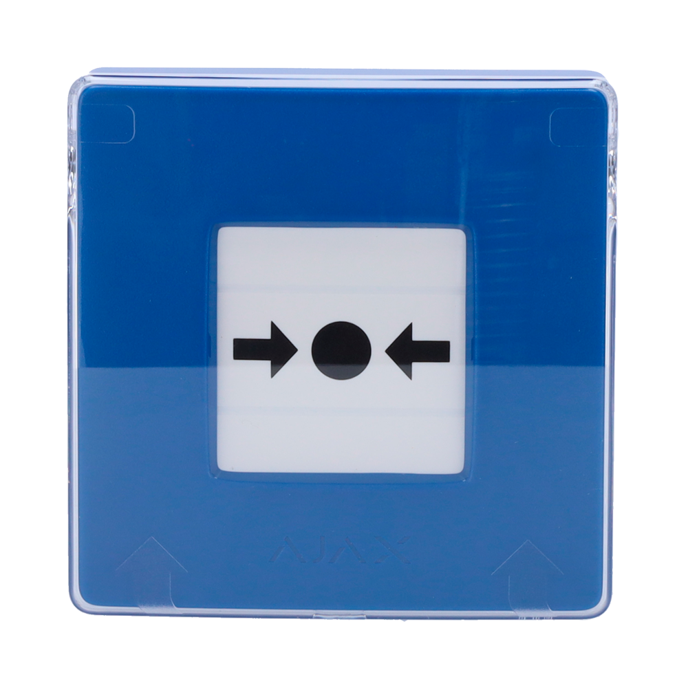 AJAX AJ-MANUALCALLPOINT-BLUE - Botón manual de alarma de incendio azul - Inalámbrico 868 MHz Jeweller - Botón alarma incendio o activador de escenarios - Compatible con función de alarma interconectada - Transmisión de alarmas a CRA (configurable) - Alime - imagen 2
