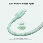 ANKER ANK-544-USBC-USBC-180-G - Anker - Cable USB2.0 - USB-C a USB-C - Cable de Bio-Nylon trenzado - Longitud 1.8m - Color verde - imagen 2