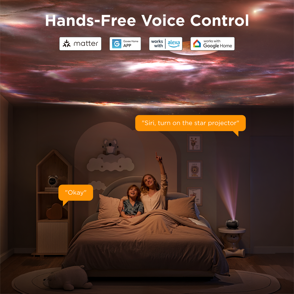 GOVEE GV-PJECT-H609D-GALAXY-2PRO - Govee Galaxy Light Projector 2 Pro - Wi-Fi 2.4 GHz + Bluetooth - Color RGB segmentado / 3m - 230lm / 84 LEDs/m - Matter / Homekit / Alexa / Google Home - Para interior - imagen 2