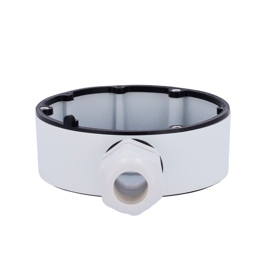 HIKVISION DS-1280ZJ-DM18 - Caja de conexiones - Para cámaras domo - Apto para uso exterior - Instalación en techo o pared - Color blanco | 37 (Al) x 111 (Ø) x 141.7 (Fo) mm - Pasador de cables - imagen 2