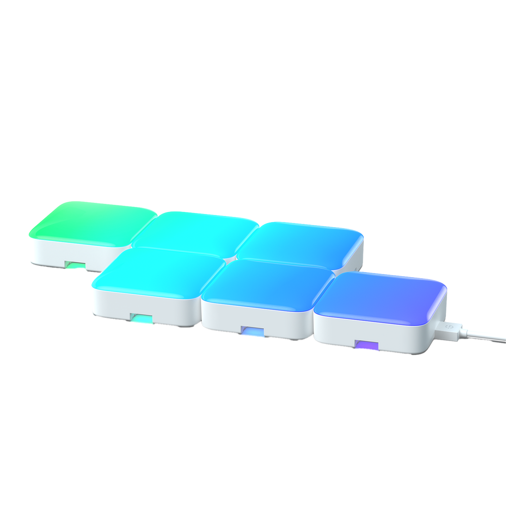 GOVEE GV-MINI-H8069-PANEL-10P - Lampara de mesa Govee - Wi-Fi 2.4 GHz + Bluetooth - Color segmentado - Intensidad 260 lúmenes - Matter / Homekit / Alexa / Google Home - Para interior - imagen 2