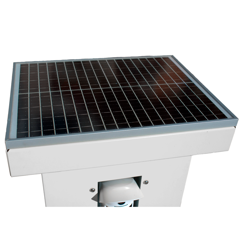 SITEGUARD AJ-SITEGUARD-W - Torre para protección perimetral 360º - Alimentación solar / Foto verificación - Incluye panel solar y regulador MPPT - Base con 2 bloques antivibración - Conexionado para batería de respaldo plomo 12 V - Compatible con sistema - imagen 2