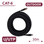 SAFIRE UTP6-30-OUTDOOR - Cable UTP - Ethernet - Conectores RJ45 - Categoría 6 - Cubierta especial para exterior ( Negro ) - 30 m - imagen 2