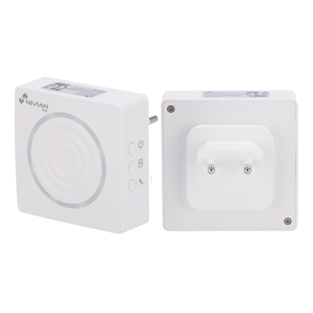 NIVIAN SMART NVS-ALARM1-W - Kit de alarma Nivian Smart - Central/Sirena + PIR + Magnético + Mando - Central con comunicación WiFi - Detectores vía radio 433 MHz - Hasta 60 dispositivos inalámbricos - Compatible TUYA Smart / Google / Alexa - imagen 2
