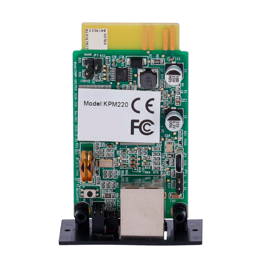 KSTAR UPS-SNMP-KPM220 - Tarjeta SNMP de red para monitorización de UPS - Para instalación en slot de UPS y conexión a red - Compatible con Windows, Mac, Linux - Gestión del UPS a través de HTTP, SNMP y TCP/IP - CPU ARM 300MHz 32-bit - 64M Byte SDRAM - imagen 2