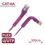 SAFIRE UTP6A-FLEX-3P - Cable UTP flexible - Ethernet - Conectores RJ45 - Categoría 6A - 3 m - Color morado - imagen 2