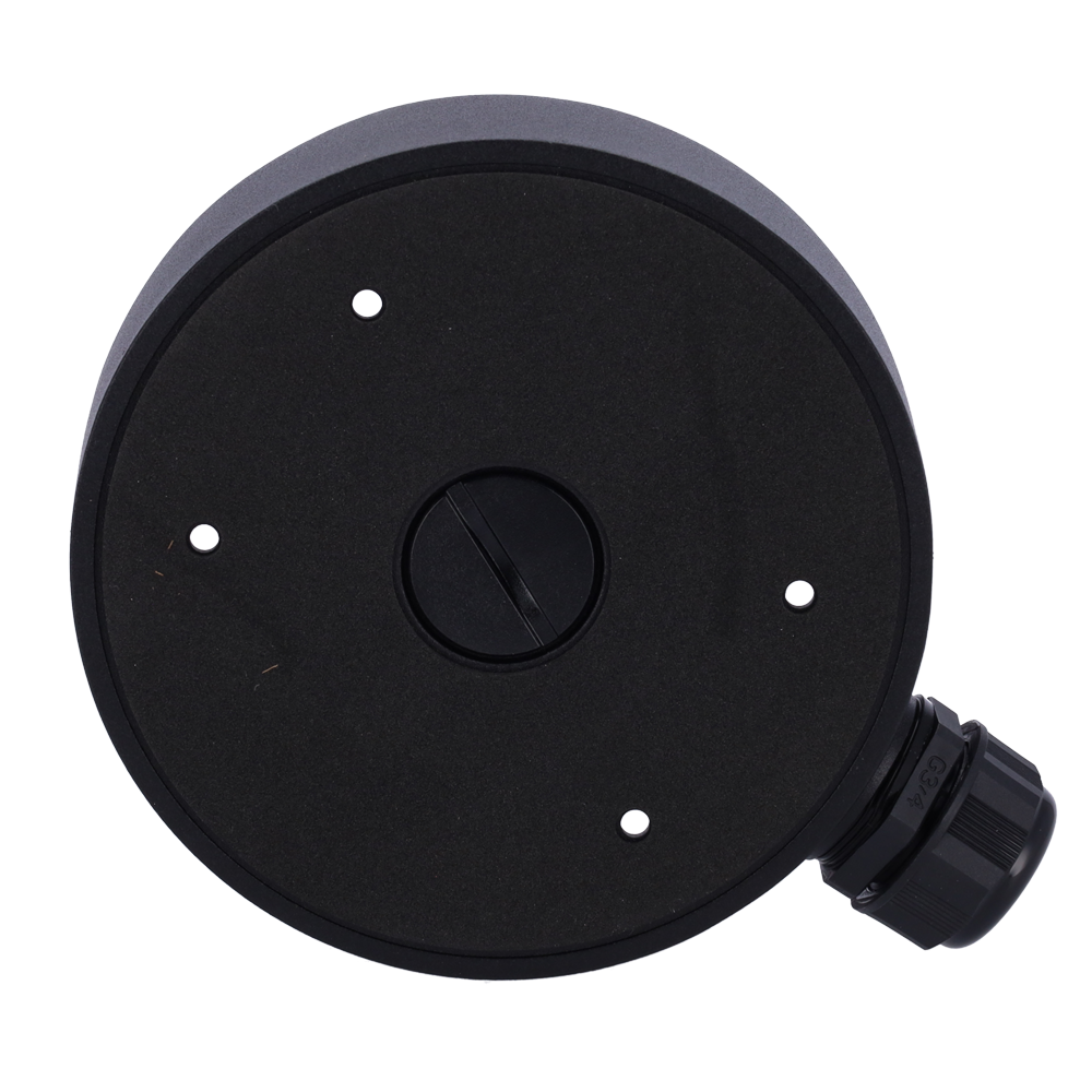 HIKVISION DS-1280ZJ-DM45(Black) - Caja de conexiones - Para cámaras domo - Apto para uso exterior - Instalación en techo o pared - Dimensiones 40 (Al) x 140 (Ø) mm - Color negro - imagen 2