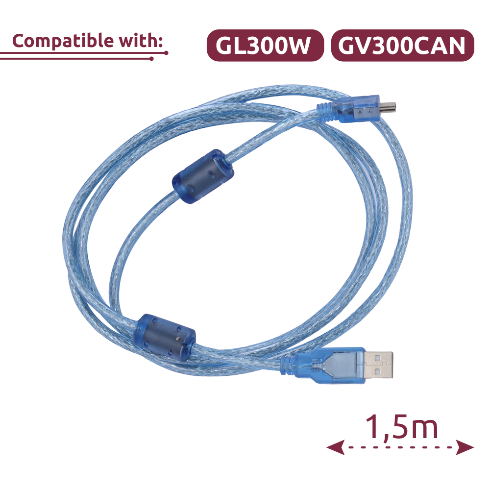 QUECLINK QL-MINIUSB-DATA-CABLE-1.5M - Cable mini USB - Compatible con GL300W/GV300CAN - imagen 2