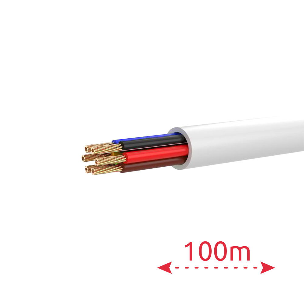 HIKVISION DS-1AC6AUC1 White 100m - 6 conductores de señal - Conductor Cobre desnudo (99,95%) - Cubierta PVC de gran flexibilidad - Rollo de 100 metros - CPR Eca - Bajas pérdidas - imagen 2
