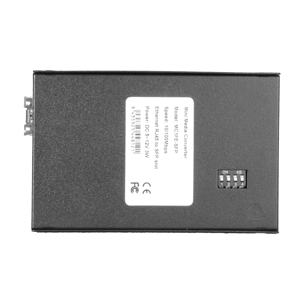 MARCA BLANCA MC1FE-SFP - Conversor de medios Fast Ethernet con 1x RJ45 y 1x SFP - Interfaz de cobre 10/100 Base-TX - Diseño de tamaño reducido ideal para espacios - Autonegociación inteligente de velocidad de red - Gestión de funciones por interruptores D - imagen 2