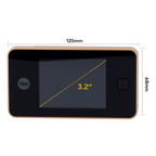YALE-DOORVIEWER500-GOLD - Mirilla digital - Cámara 0.3 Mpx | Ángulo de visión 105º - Pantalla LCD TFT 3.2" - Puertas con espesor entre 38 y 110 mm - Alimentación con baterías AAA - Color oro - imagen 2