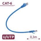 SAFIRE UTP6-H-03B - Cable UTP - Ethernet - Conectores RJ45 - Categoría 6 - 0,3 m - Color azul - imagen 2