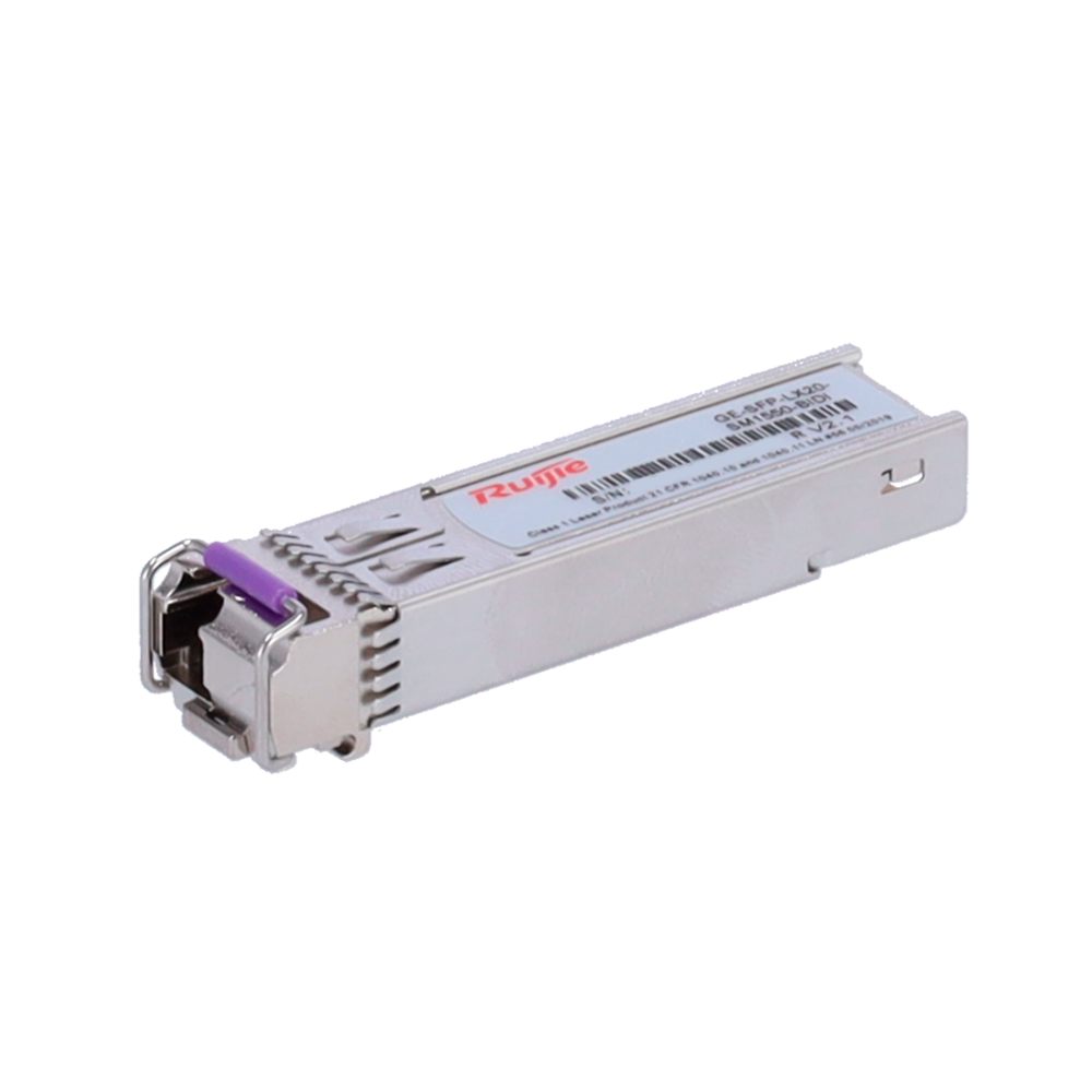 RUIJIE ENTERPRISE RG-GE-SFP-LX20-SM1550-BIDI - Módulo transceptor SFP BiDi de Ruijie - Estándar Ethernet 1000Base-LX - Conector de tipo LC Simplex bidireccional - Distancia operativa de hasta 20Km - Longitud de onda dual Tx1550nm y Rx1310nm - Tasa de velo - imagen 2