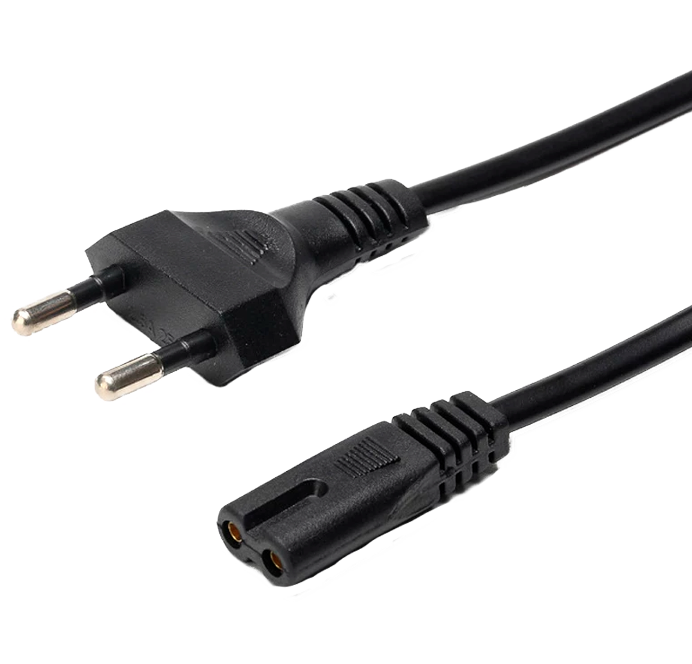 MARCA BLANCA AC-EU-C7 - Cable a enchufe - Adaptador de CA - Compatible con enchufes Tipo F - 250VAC / 2.5A - 150cm de largo - imagen 2
