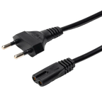 MARCA BLANCA AC-EU-C7 - Cable a enchufe - Adaptador de CA - Compatible con enchufes Tipo F - 250VAC / 2.5A - 150cm de largo - imagen 2