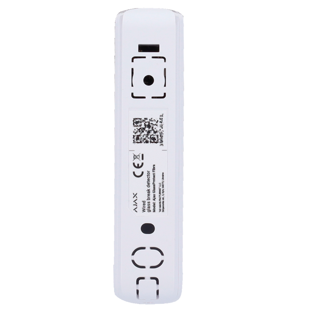 AJAX FIBRA-GLASSPROTECT-W - Detector de rotura de cristal - Grado 2 - Protocolo Fibra - Rango de detección 9 m - Sensibilidad ajustable - Indicador LED - 1 entrada adicional para sensor cableado NC - imagen 2