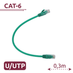 SAFIRE UTP6-H-03GN - Cable UTP - Ethernet - Conectores RJ45 - Categoría 6 - 0,3 m - Color verde - imagen 2