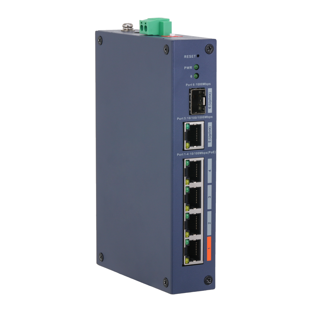X-SECURITY XS-SWI0604HIPOE-MF-60-DIN - X-Security Industrial L2 Managed Switch - 4 puertos PoE 10/100 (Puerto 1 Hi-PoE hasta 60W) - Uplink dual: 1x RJ45 Gigabit y 1x SFP Gigabit - Gestión centralizada mediante entorno Web local - DIP Switch: Modo Extend ( - imagen 2