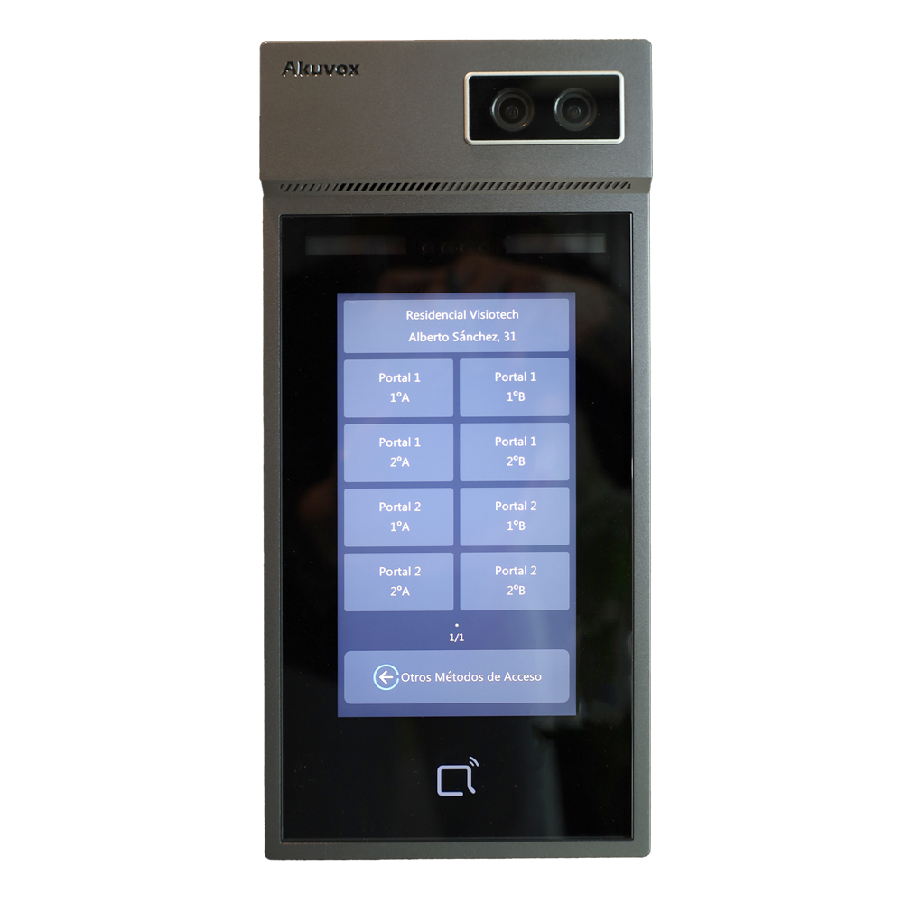 AKUVOX AK-S535 - Videoportero IP antivandálico IK08 - Cámara 2 Mpx/1 Mpx | Audio bidireccional - Facial, tarjeta, NFC, PIN, BLE y QR | 1 relé - Apartamentos | PoE+, SIP estándar - Pantalla IPS 5" táctil | Mantenimiento Cloud - Conexión a través de Cl - imagen 2