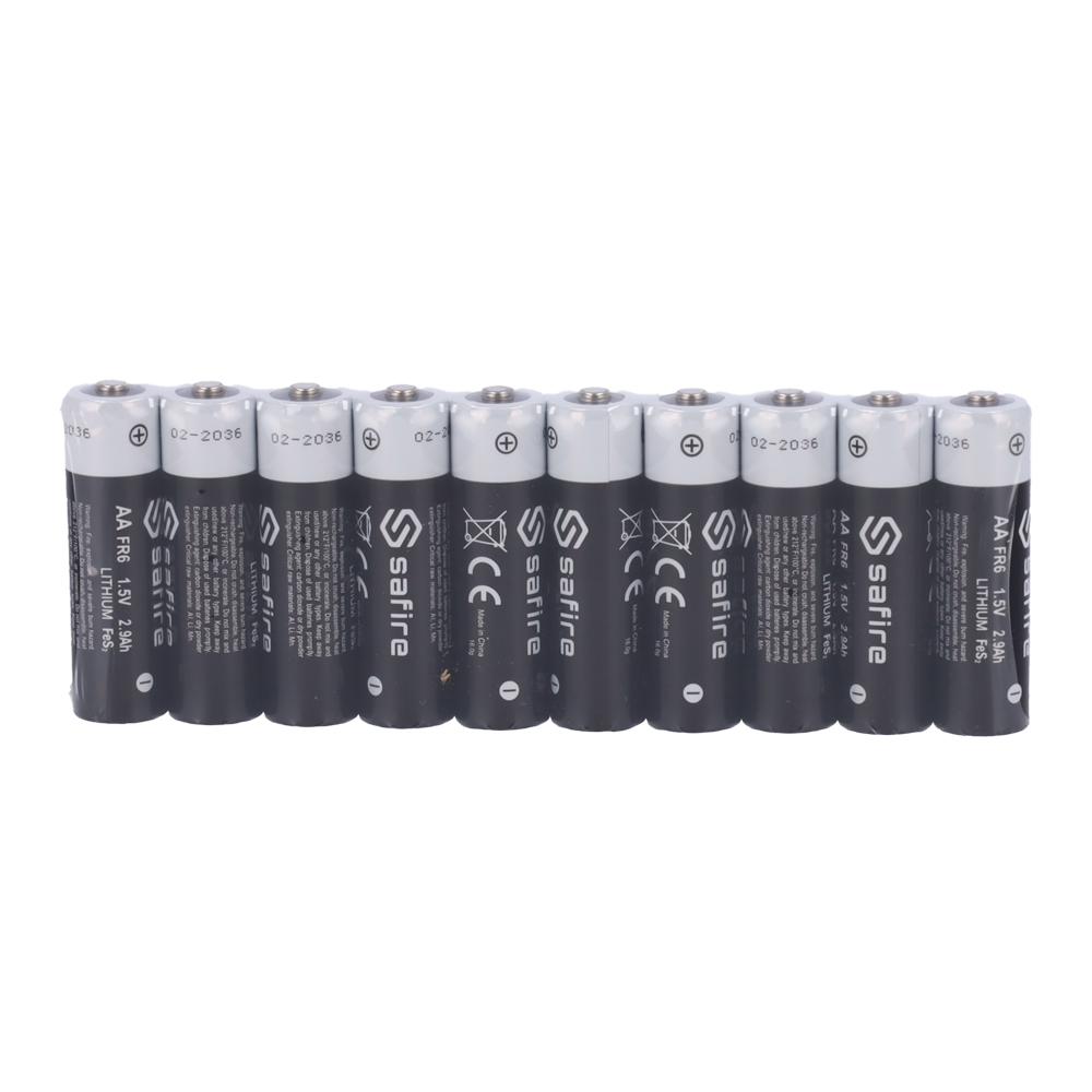 MARCA BLANCA 10XBATT-AA-FR06 - Pack de 10x pilas AA / FR6 / FR14505 / 15LF - Safire - Litio Li-FeS2 no recargable - Tensión 1.5V - Capacidad nominal 3000mAh - Precio por pack. Venta en packs de 10ud - imagen 2