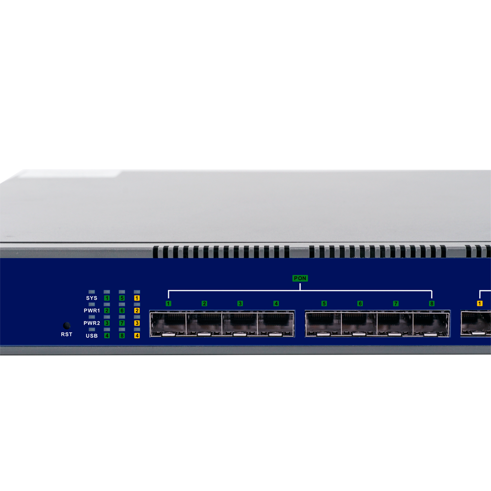 VSOL-V1600G1-B - V-SOL 8 Puertos Pon Gpon OLT - 4 Puertos RJ45 GE + 2 SFP/GE + 2SFP+ - Hasta 128 ONT por equipo - Distancia de transmisión hasta 20 km - Enrutamiento Capa 3 ( NAT,DMZ,ACL,PPPOE,DHCP ) - Switching Capa 2 ( VLANs, MULTICAST, STP ) - imagen 2