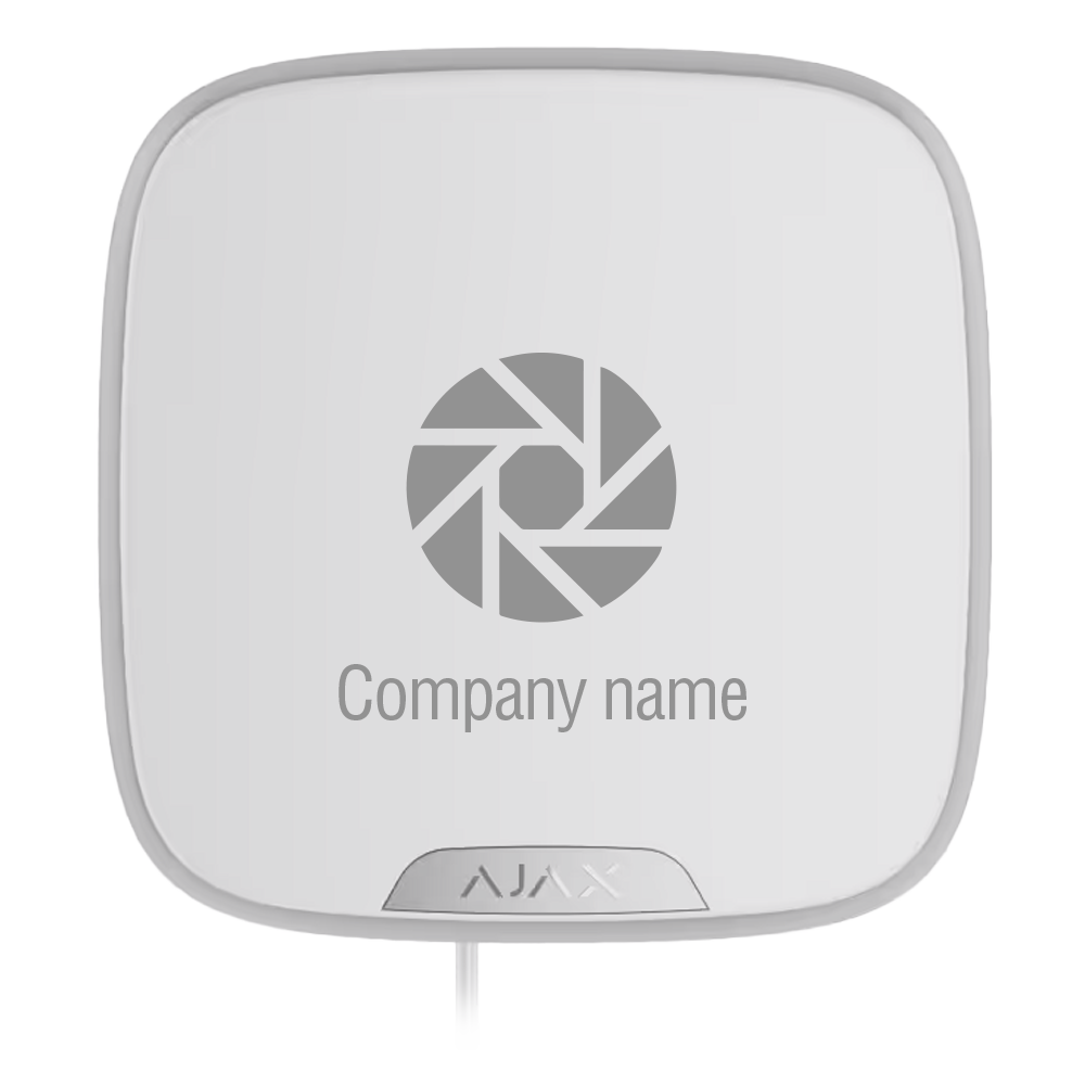 AJAX FIBRA-STREETSIRENCUSTOM-W - Sirena para exterior con cubierta personalizable - Protocolo Fibra - Certificado grado 3 - Presión sonora máxima 113 dB - LED señalización - No incluye cubiertas 10XAJ-BRANDPLATES-W - imagen 2