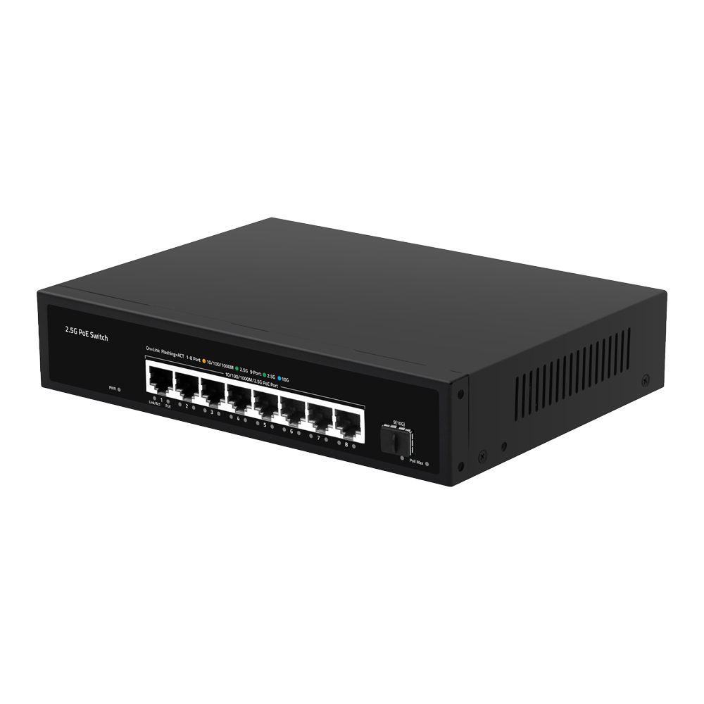 MARCA BLANCA SW98HIPOE-2AZXF-150-V2 - Switch PoE Multigagibit 2,5Gbps - 8 puertos PoE + 1 Uplink SFP 10G - Velocidad de puertos 2,5/1Gbps - 8 Puertos PoE+ 30W - PoE Watchdog - Hasta 150W Potencia PoE total - imagen 2