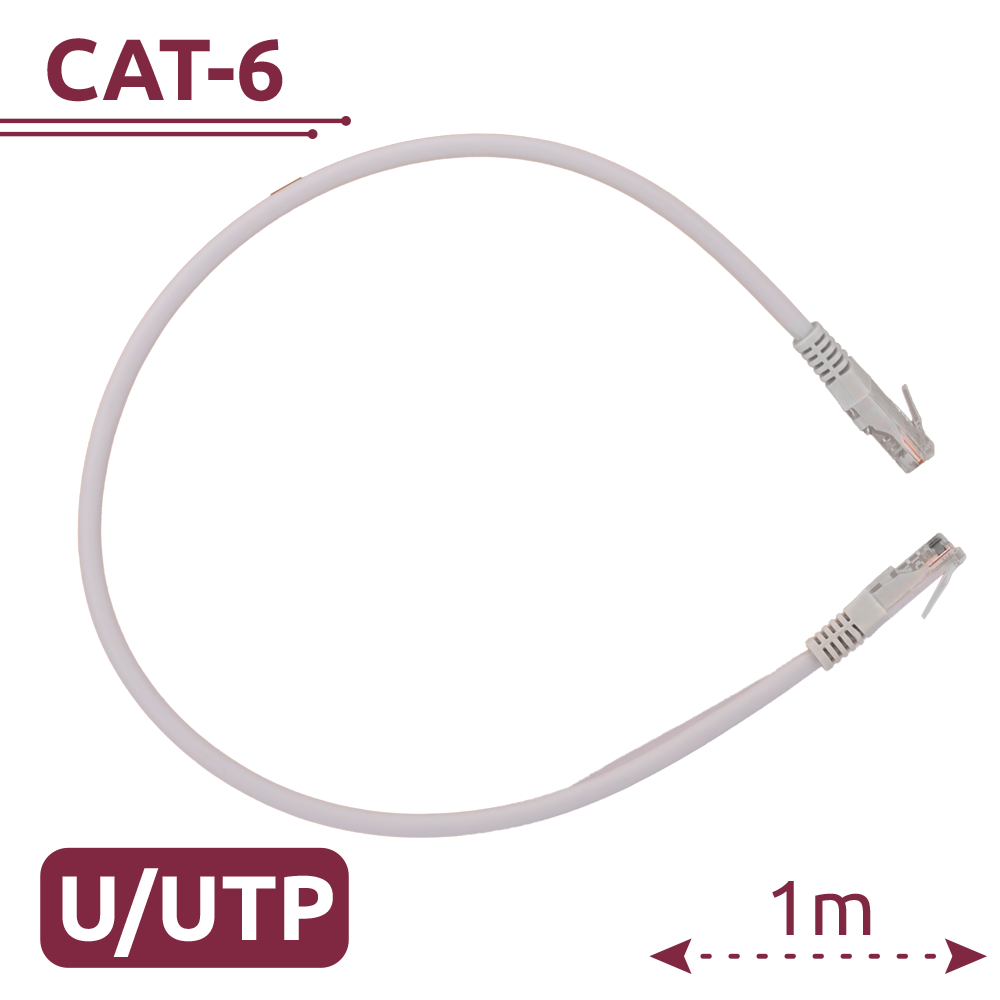 SAFIRE UTP6-H-1W - Cable UTP Safire - Ethernet - Conectores RJ45 - Categoría 6 - 1 m - Color blanco - imagen 2