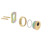 YALE-ESCUTCHEON-M5-G - Escudo de seguridad M5 - Anti-rotura, extracción, taladro y mordaza - Núcleo de dos placas de acero - Sujeción con 2 tornillos - Color dorado - imagen 2