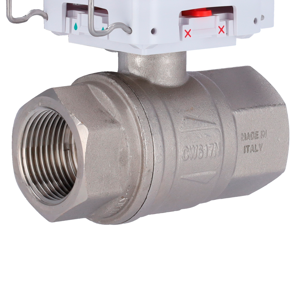 AJAX AJ-WATERSTOP-1-W - Electroválvula de cierre de agua - Válvula Bonomi de 1" (DN 25) - Compatible con tuberías de agua caliente y fría - Cierre de la válvula en menos de 5 segundos - Admite escenarios de automatización - Alimentación 4 baterías CR - imagen 2