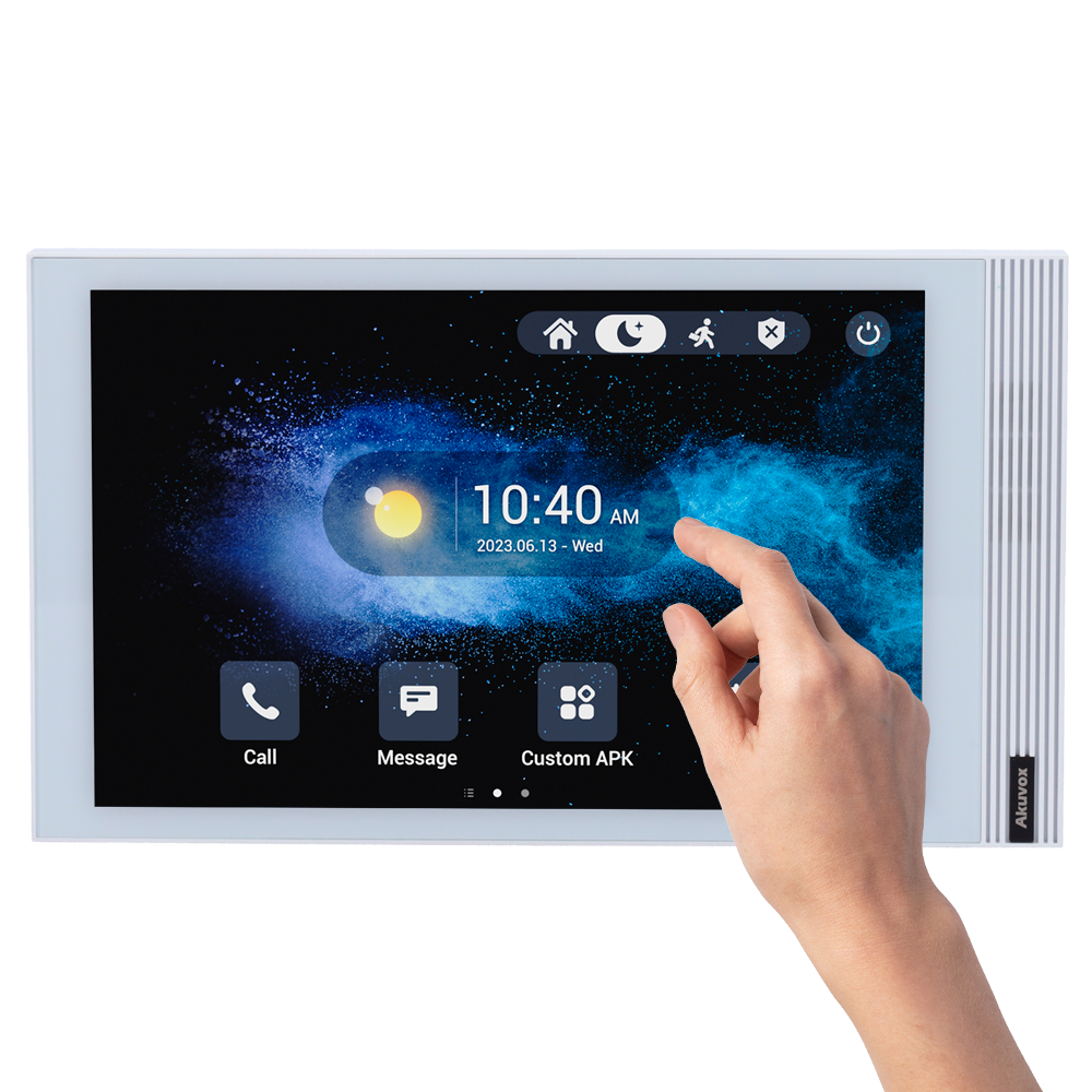AKUVOX AK-S563-WHITE - Monitor Android 12.0 para videoportero - Pantalla IPS de 8" - Audio bidireccional Crystal Clear | Easy UI - TCP/IP, PoE, SIP estándar - Mantenimiento Cloud | APPs de terceros - Conexión de monitor y placas a través de Cloud - imagen 2