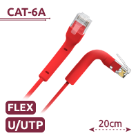 SAFIRE UTP6A-FLEX-02R - Cable UTP flexible - Ethernet - Conectores RJ45 - Categoría 6A - 0,2 m - Color red - imagen 2