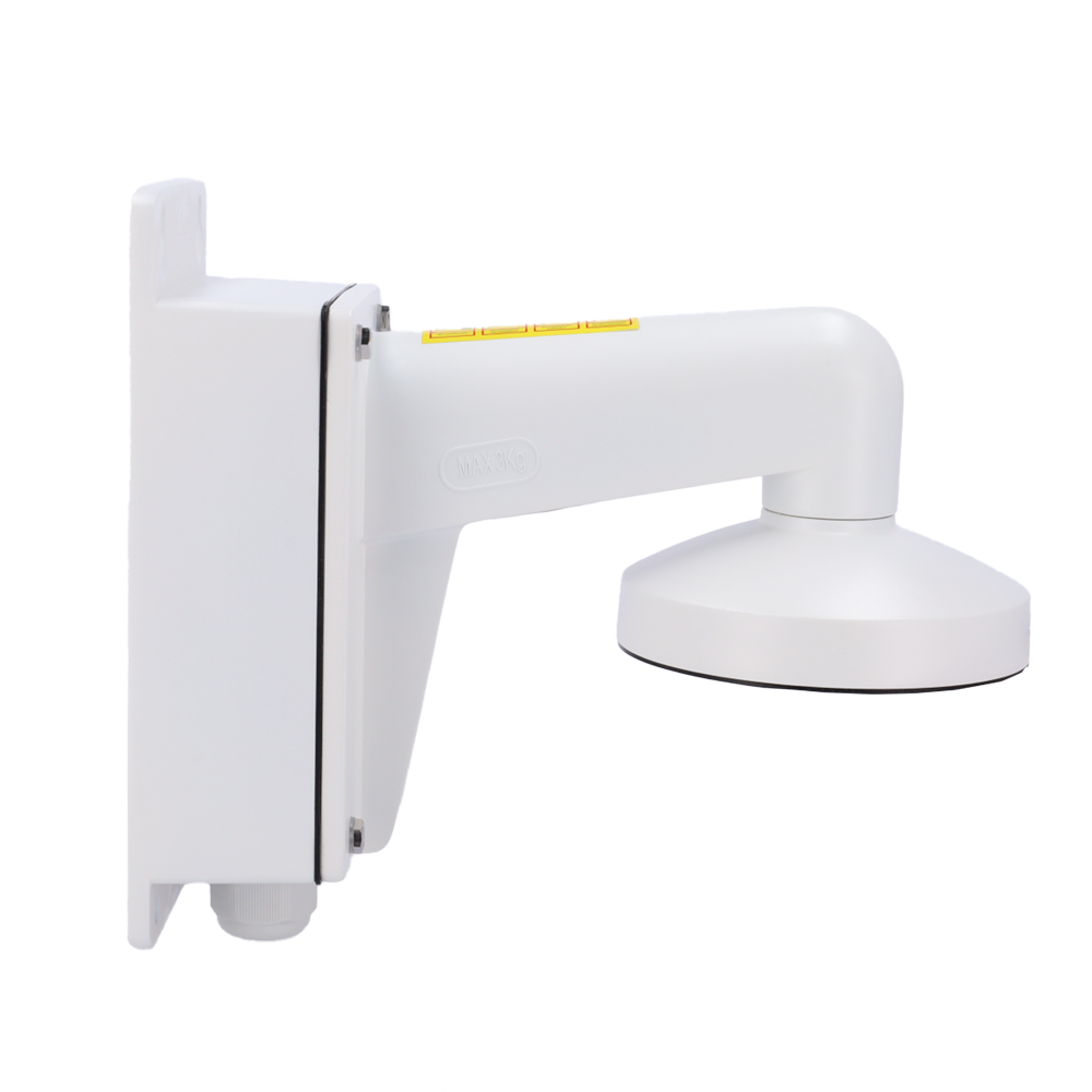 HIKVISION DS-1273ZJ-135B - Soporte de pared - Caja de conexiones integrada con tapón estanco - Apto para uso en exterior - 243 (Al) x 136 (An) x 290 (Fo) mm - Carga máxima de hasta 4.5 kg - Color blanco - imagen 2