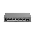 REYEE RG-ES207GS-P - Ruijie Reyee Cloud Managed L2 PoE Switch - 6 puertos Gigabit y 1 ranura SFP de subida - 4 puertos PoE+ con presupuesto total de 54W - PoE Watchdog y suministro ininterrumpido - Gestión gratuita desde Ruijie Cloud y App - Protección co - imagen 2