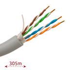 SAFIRE FTP5E-300-BC - Cable FTP - Categoría 5E - Rollo de 305 metros - Conductor OFC, pureza 99.9% cobre - Diámetro 5.5 mm - Cubierta color gris - imagen 2