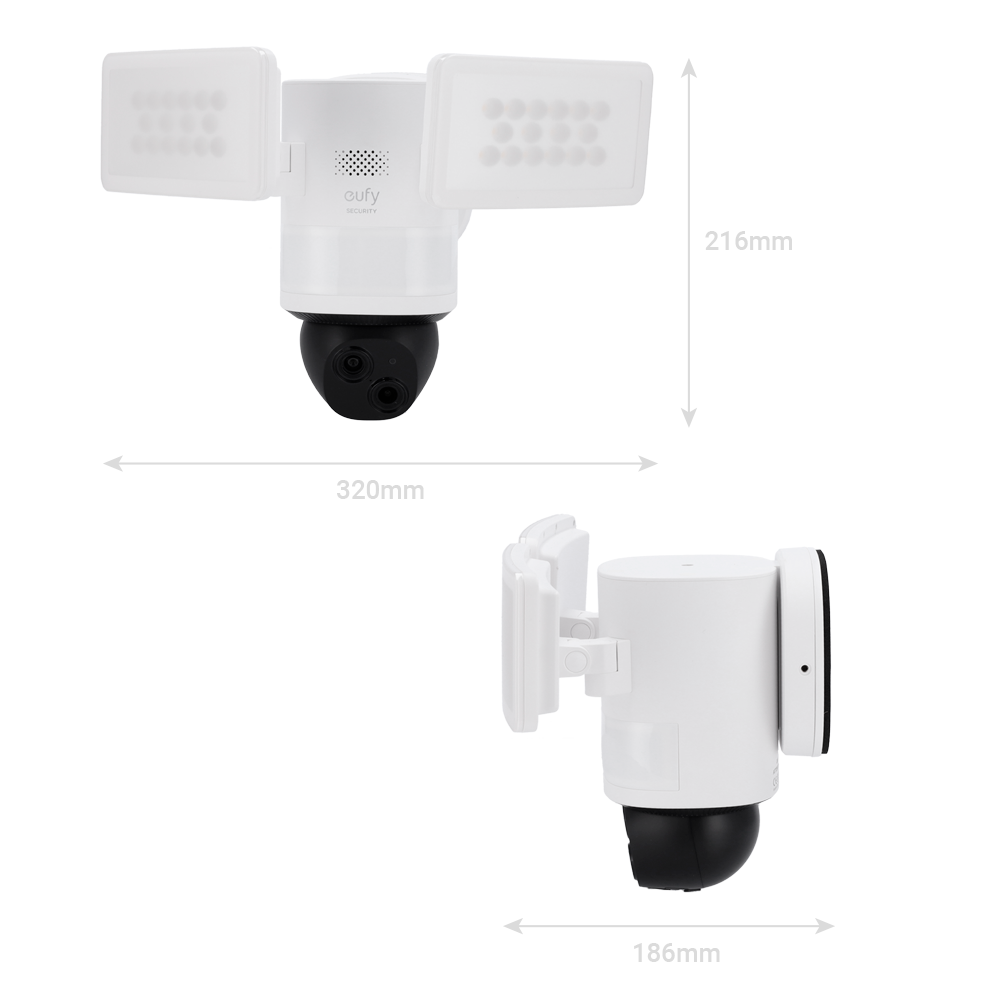 EUFY-FLOODLIGHTCAM-E340 - Cámara doble Eufy by Anker - Resolución 3K - Detección Humanos, mascotas y vehículos - Vigilancia 24/7 - Audio bidireccional - Apta para exterior IP65 - imagen 2