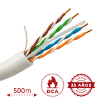 UNIVIEW UV-UTP6-500-BC24AWG-DCA-R-W - Uniview cable UTP categoría 6 - Conductor OFC,100% cobre - Diámetro 24 AWG-0,53mm - Certificado Dca-s2,d2,a2 - Cubierta exterior LSZH / Color blanco - Se suministra en caja de cartón de 500m - imagen 2
