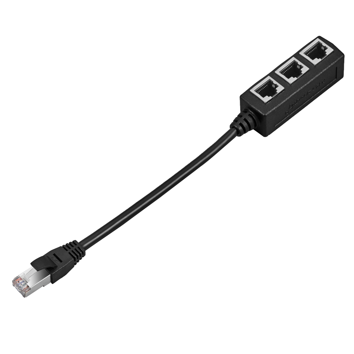 MARCA BLANCA RJ45-SPLIT-3P - Separador RJ45 pasivo. - Distribución de señal de bajas pérdidas. - Divide 1 conector macho en 3 hembras. - Compatible con categorías Cat 5, 5E y 6 . - Fabricado en plástico ABS duradero. - Formato compacto y color negro discr - imagen 2