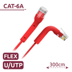 SAFIRE UTP6A-FLEX-3R - Cable UTP flexible - Ethernet - Conectores RJ45 - Categoría 6A - 3 m - Color red - imagen 2