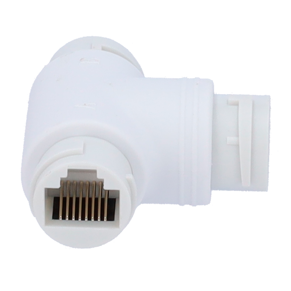 MARCA BLANCA CON-RJ45-T-W - Adaptador RJ45 - Conector entrada RJ45 hembra - Conector salida 2 RJ45 hembra - Compatible UTP - IP66 - Color blanco - imagen 2
