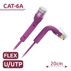 SAFIRE UTP6A-FLEX-02P - Cable UTP flexible - Ethernet - Conectores RJ45 - Categoría 6A - 0,2 m - Color morado - imagen 2